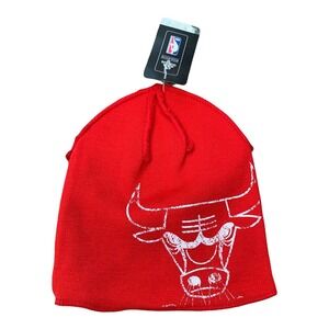 Chicago Bulls NBA Adidas Knit Beanie Hat Red